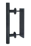 Barn Door Pull in Powder Coated Black