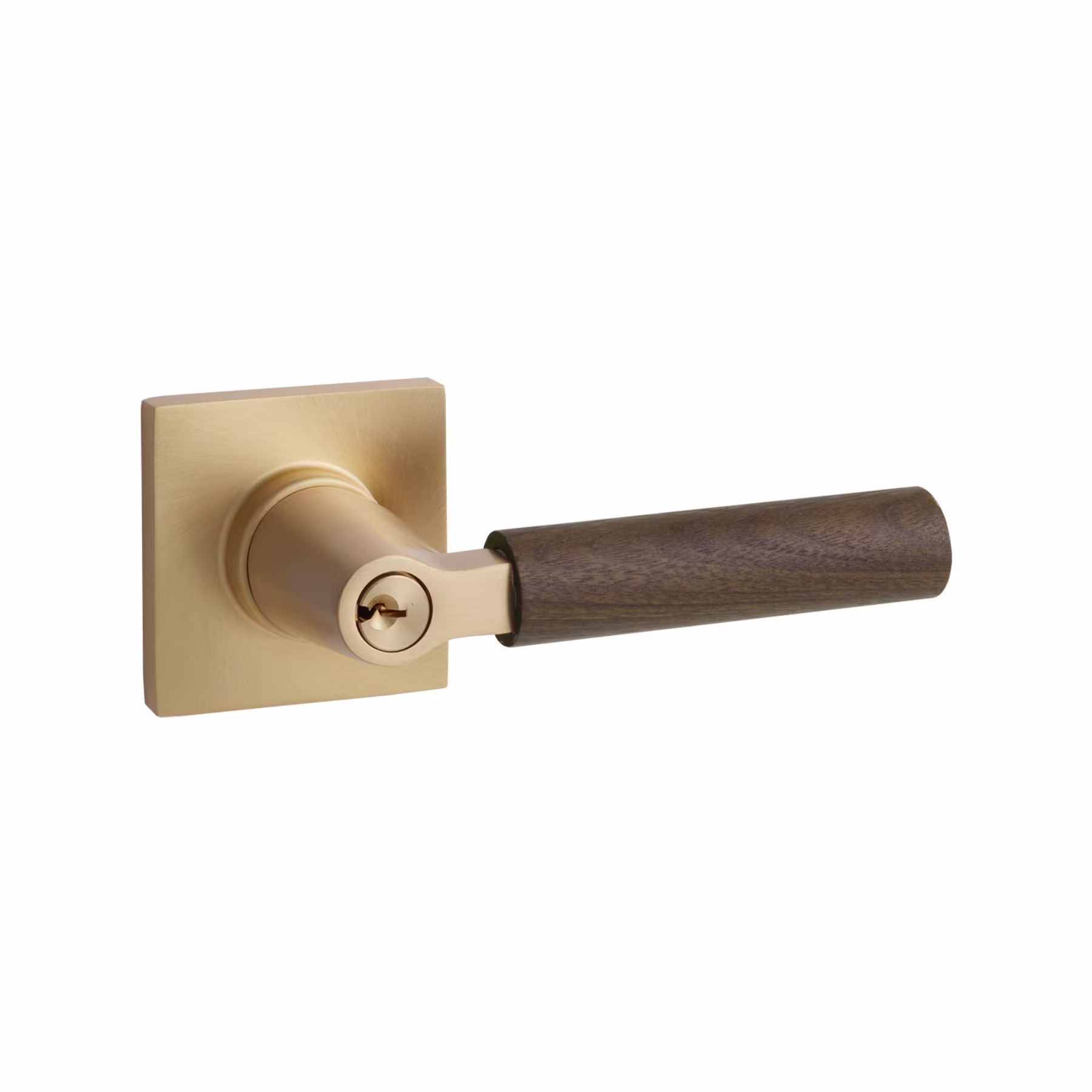 Emtek SELECT L-Square Dark Walnut Key in Lever
